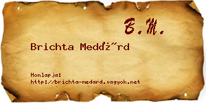 Brichta Medárd névjegykártya